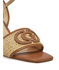 GUESS GANIKA Sandalias altas con banda de rafia natural - Zapatos Mujer - 4