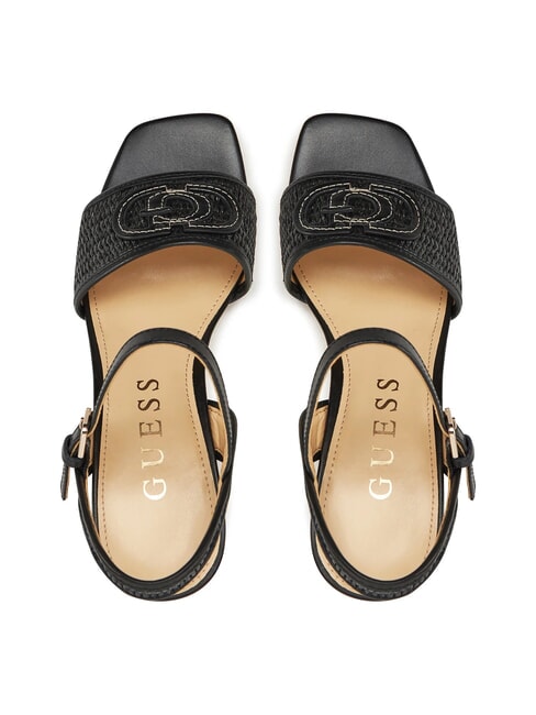 GANIKA Sandalias altas con banda de rafia NEGRO - Zapatos Mujer