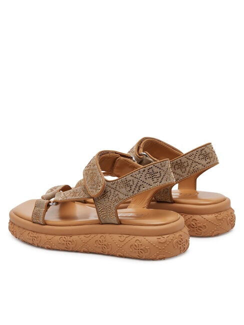 LODE2 Sandalias con tira y pedrería Beige / Marrón - Zapatos Mujer