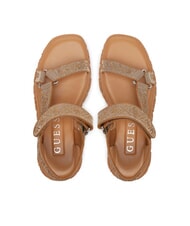 GUESS LODE2 Sandalias con tira y pedrería Beige / Marrón - Zapatos Mujer - 3