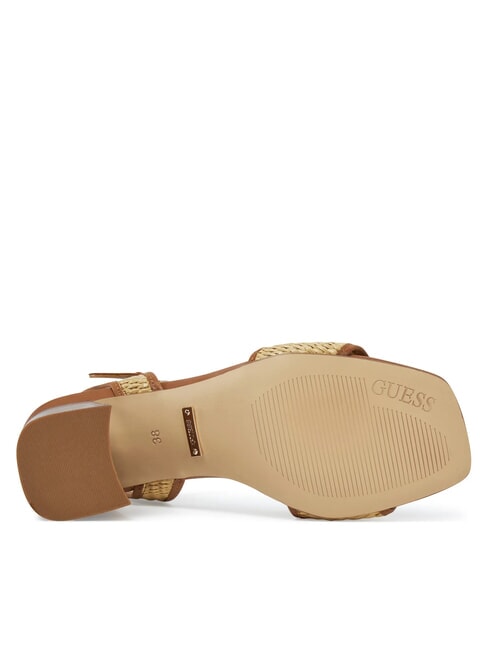 GANIKA Sandalias altas con banda de rafia natural - Zapatos Mujer