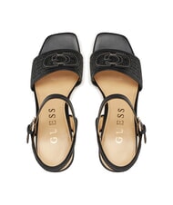 GUESS GANIKA Sandalias altas con banda de rafia NEGRO - Zapatos Mujer - 3