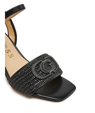 GUESS GANIKA Sandalias altas con banda de rafia NEGRO - Zapatos Mujer - 4