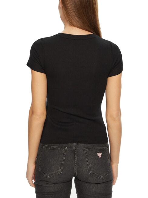 EMBRO SLIM Camiseta de manga corta acanalada jetbla - camiseta