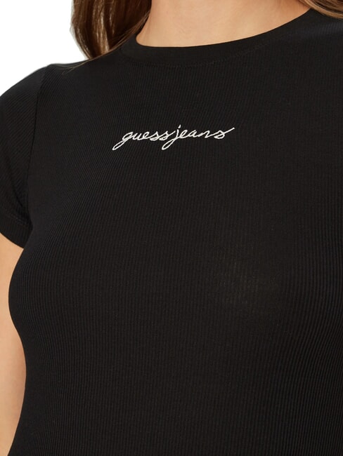 EMBRO SLIM Camiseta de manga corta acanalada jetbla - camiseta