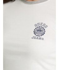 GUESS JEANS LOGO STAMP Camiseta de manga corta de corte entallado brezo blanco puro - camiseta - 3