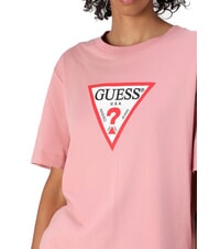 GUESS JEANS ICONIC Camiseta de manga corta de corte relajado ligero rosa - camiseta - 3