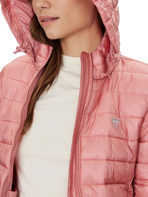 PACKABLE Chaqueta ligera de plumas con capucha ligero rosa - Chaquetas de plumas de mujer