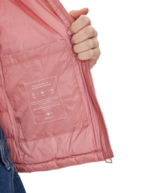 PACKABLE Chaqueta ligera de plumas con capucha ligero rosa - Chaquetas de plumas de mujer