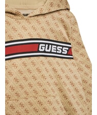 GUESS KIDS ACTIVE MINI ME Sudadera con capucha de corte regular 4g aop beige blanco - Sudadera Beb&eacute; - 3