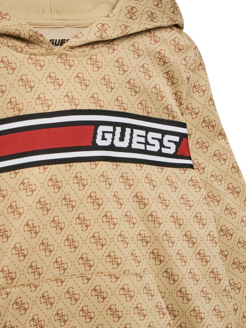 KIDS ACTIVE MINI ME Sudadera con capucha de corte regular 4g aop beige blanco - Sudadera Beb&eacute;