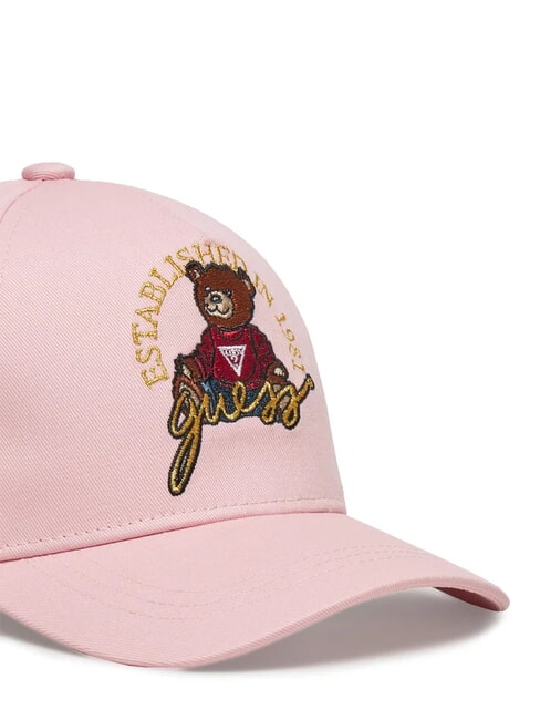 KIDS Gorra de béisbol con bordado de osito de peluche rosa algodón de azúcar - gorro bebe