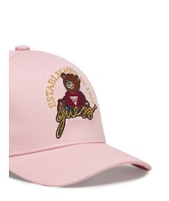 GUESS KIDS Gorra de béisbol con bordado de osito de peluche rosa algodón de azúcar - gorro bebe - 3