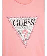 GUESS KIDS Camiseta de manga larga con pedrer&iacute;a dulce rosa - Camiseta ni&ntilde;o - 3