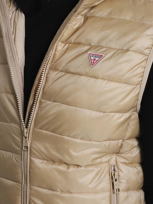 PUFFER Chaqueta de plumas sin mangas bronceado de safari - Chaleco de mujer