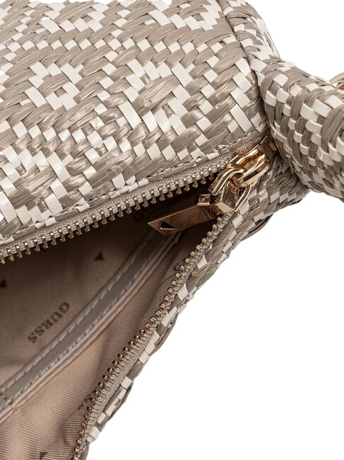 RIANEE Mini bolso hobo tejido gris pardo - Bolsos Mujer