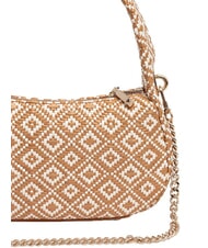 GUESS RIANEE Mini bolso hobo tejido COGNAC - Bolsos Mujer - 3
