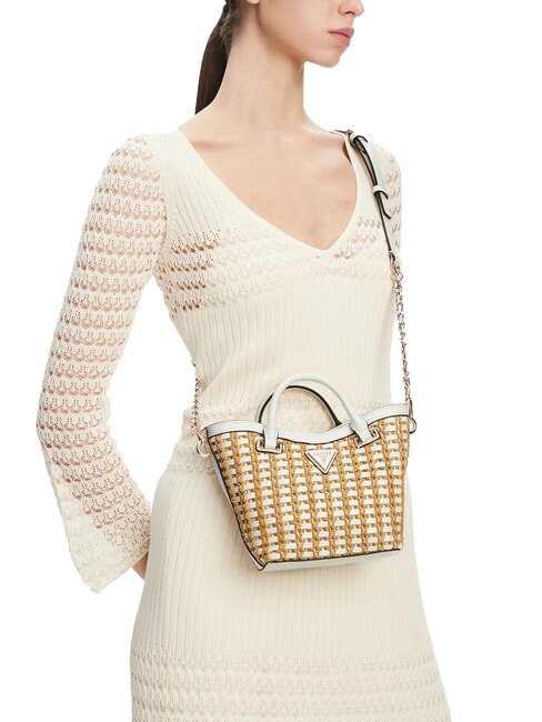 ATALIA Bolso pequeño con bandolera blanco natural - Bolsos Mujer