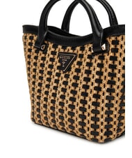 GUESS ATALIA Bolso pequeño con bandolera natural / negro - Bolsos Mujer - 3