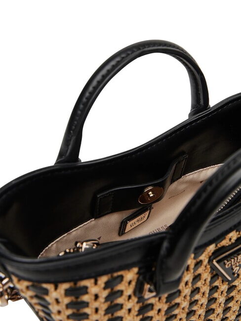 ATALIA Bolso pequeño con bandolera natural / negro - Bolsos Mujer