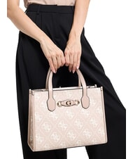 GUESS IZZY 2 Bolso de mano con bandolera logotipo de arena - Bolsos Mujer - 6