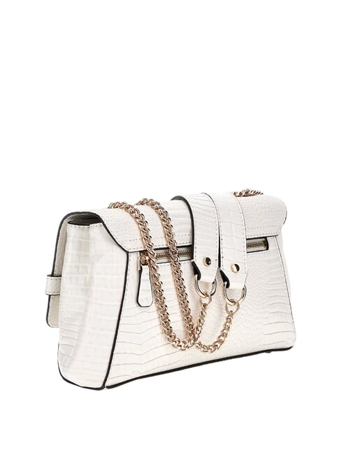 SILVYE Bolso convertible con estampado de cocodrilo blanco - Bolsos Mujer