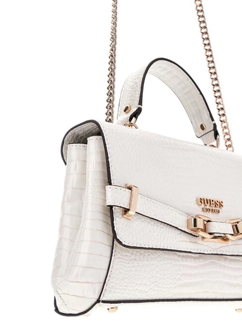 SILVYE Bolso convertible con estampado de cocodrilo blanco - Bolsos Mujer