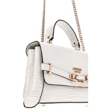 GUESS SILVYE Bolso convertible con estampado de cocodrilo blanco - Bolsos Mujer - 3