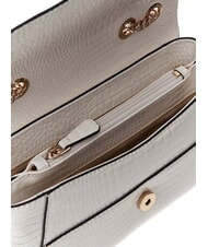 GUESS SILVYE Bolso convertible con estampado de cocodrilo blanco - Bolsos Mujer - 5