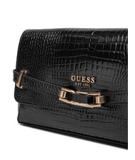 GUESS SILVYE Bolso convertible con estampado de cocodrilo NEGRO - Bolsos Mujer - 3