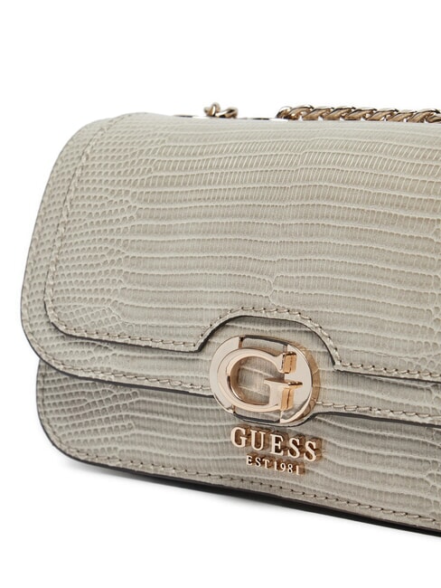 ORLINA Bolso convertible con estampado de lagarto gris pardo - Bolsos Mujer