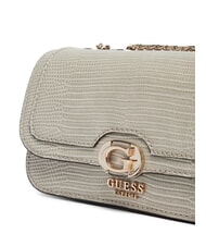 GUESS ORLINA Bolso convertible con estampado de lagarto gris pardo - Bolsos Mujer - 3