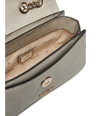 GUESS ORLINA Bolso convertible con estampado de lagarto gris pardo - Bolsos Mujer - 4