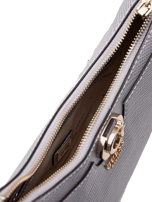 ORLINA Bolso de hombro con estampado de lagarto gris lavanda - Bolsos Mujer