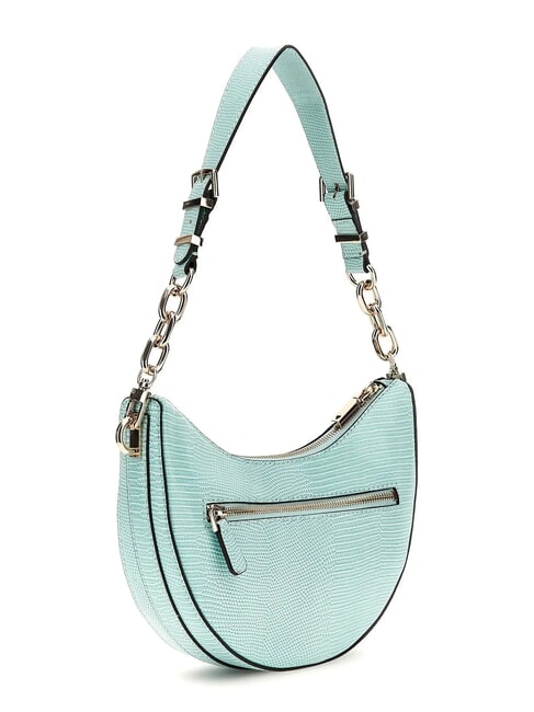 ORLINA Bolso de hombro con estampado de lagarto agua marina - Bolsos Mujer