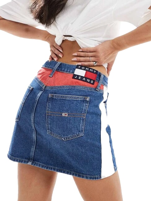 TH JEANS Falda corta de mezclilla mezclilla media - Faldas de mujer