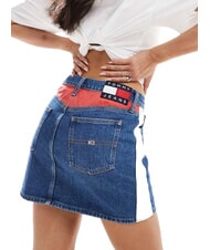TOMMY HILFIGER TH JEANS Falda corta de mezclilla mezclilla media - Faldas de mujer - 2