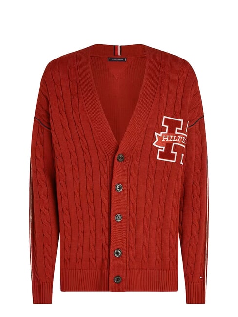 TH  C&aacute;rdigan de algod&oacute;n magma oscuro - Su&eacute;teres de los hombres