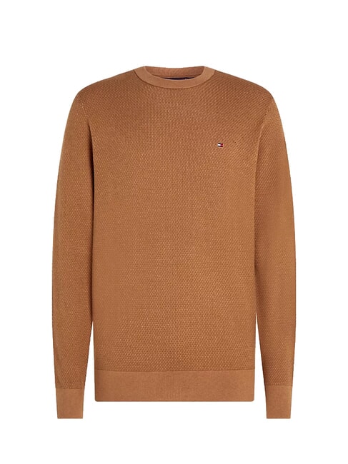 TH  Suéter de cuello redondo caqui de las tierras altas/multicolor - Suéteres de los hombres