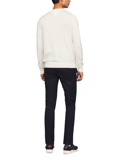 TH  Su&eacute;ter de lana con cuello redondo marfil - Su&eacute;teres de los hombres