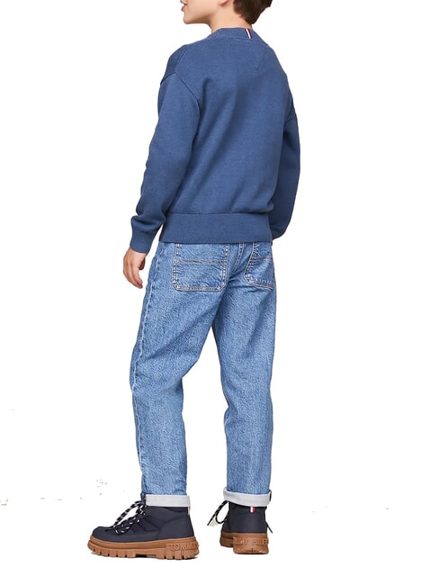 TH KIDS Suéter de cuello redondo para niños Mar Egeo - Suéteres para niños