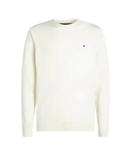TOMMY HILFIGER PIMA Jersey de mezcla de cachemir con cuello redondo marfil - Suéteres de los hombres - 3