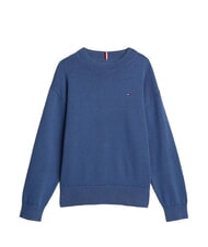 TOMMY HILFIGER TH KIDS Suéter de cuello redondo para niños Mar Egeo - Suéteres para niños - 3