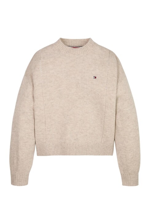 TH KIDS Suéter de lana con cuello redondo merino jaspeado - Suéteres para niños