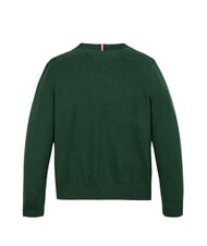 TOMMY HILFIGER TH KIDS suéter de cuello redondo verde ornamental - Suéteres para niños - 3