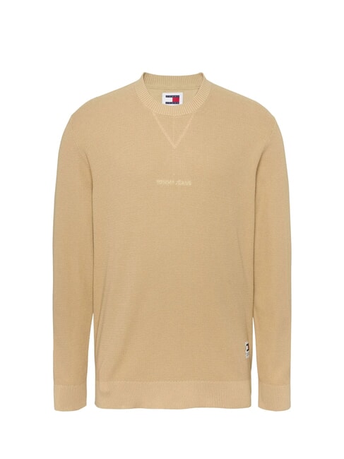 TH JEANS Suéter de cuello redondo oro suave - Suéteres de los hombres