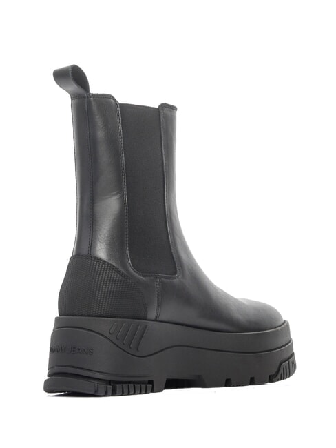 TH JEANS  Botines altos de piel negro - Zapatos Mujer