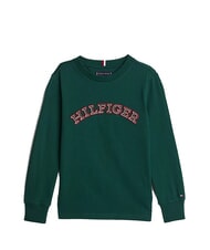 TOMMY HILFIGER TH KIDS Camiseta de algodón de manga larga verde ornamental - Camiseta niño - 3