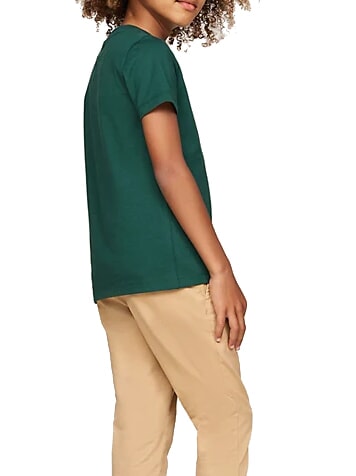 TH KIDS Camiseta de algodón para niños verde ornamental - Camiseta niño