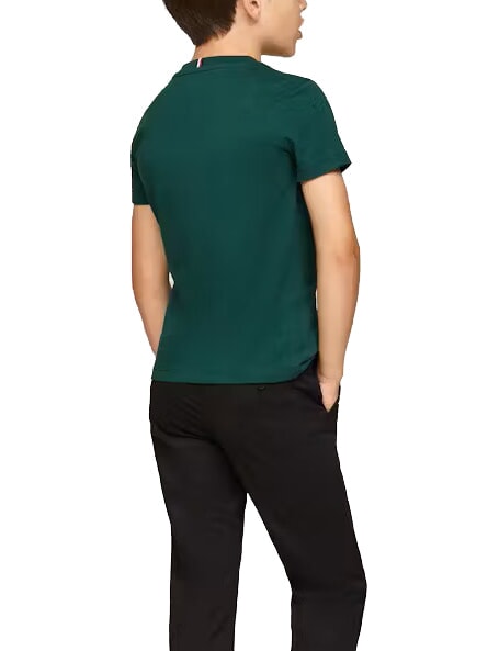 TH KIDS Camiseta de algodón de manga corta verde ornamental - Camiseta niño